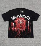 编号117 #P58 HARMONY New Age T-shirt 2026ss欧美最新潮牌印花烫钻洗水短袖T恤 码数：S  M  L  XL
