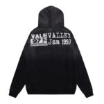 编号VA210，美潮Vale Forever Big Chain大项链印花泥印洗水做旧连帽衫卫衣男女