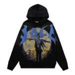 编号VA205,美潮Vale Valley Forever Scarecrow Pullover Hoodie稻草人印花泥印洗水做旧毛圈连帽衫卫衣男女