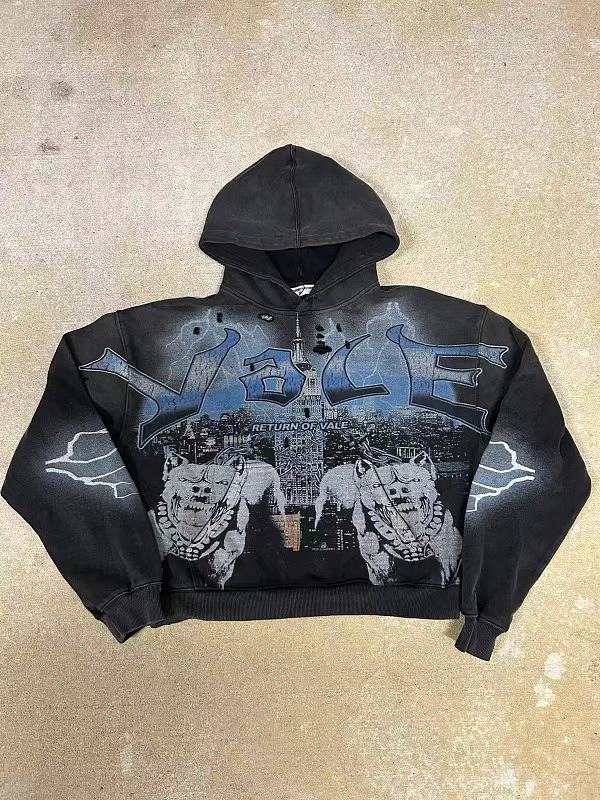 编号VA202，美潮Vale Valley Forever The Dogs Pullover Hoodie