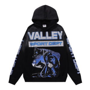 编号VA201，美潮Vale Valley Forever Watchdog Pullover Hoodie高品质泥印洗水做旧毛圈连帽衫卫衣男女