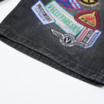 V808# P137 新增蓝色！Vale Forever 1980S JORTS最新潮牌牛仔刺绣烫钻短裤