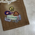 V808# P137 新增蓝色！Vale Forever 1980S JORTS最新潮牌牛仔刺绣烫钻短裤
