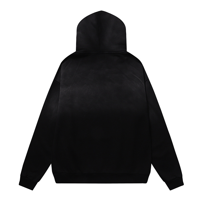 编号VA205,P105美潮Vale Valley Forever Scarecrow Pullover Hoodie稻草人印花泥印洗水做旧毛圈连帽衫卫衣男女