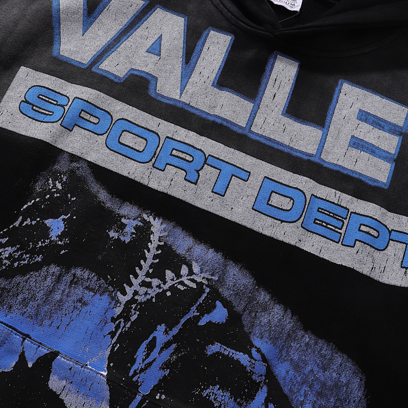 编号VA201，P105美潮Vale Valley Forever Watchdog Pullover Hoodie高品质泥印洗水做旧毛圈连帽衫卫衣男女