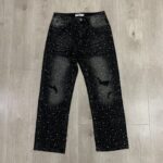 V802# P138 Vale Forever RAIN CLASSIC DENIM最新时尚潮牌满身烫钻破洞牛仔