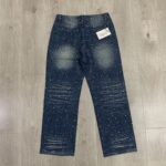 V802# P138 Vale Forever RAIN CLASSIC DENIM最新时尚潮牌满身烫钻破洞牛仔
