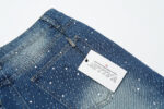 V802# P138 Vale Forever RAIN CLASSIC DENIM最新时尚潮牌满身烫钻破洞牛仔