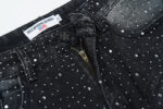 V802# P138 Vale Forever RAIN CLASSIC DENIM最新时尚潮牌满身烫钻破洞牛仔