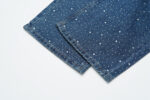 V802# P138 Vale Forever RAIN CLASSIC DENIM最新时尚潮牌满身烫钻破洞牛仔