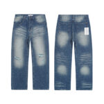 V802# P138 Vale Forever RAIN CLASSIC DENIM最新时尚潮牌满身烫钻破洞牛仔