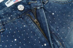 V802# P138 Vale Forever RAIN CLASSIC DENIM最新时尚潮牌满身烫钻破洞牛仔