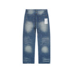 V802# P138 Vale Forever RAIN CLASSIC DENIM最新时尚潮牌满身烫钻破洞牛仔