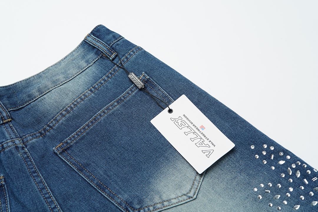 V803# P138 Vale Forever SIRENS DENIM时尚高品质烫钻牛仔