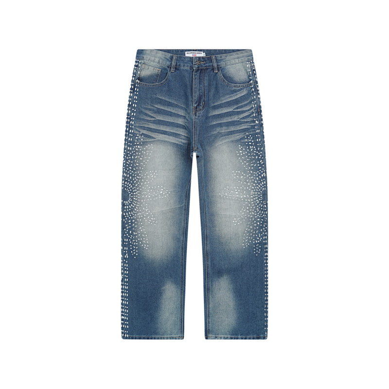 V803# P138 Vale Forever SIRENS DENIM时尚高品质烫钻牛仔