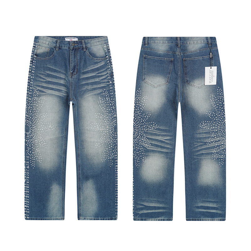 V803# P138 Vale Forever SIRENS DENIM时尚高品质烫钻牛仔