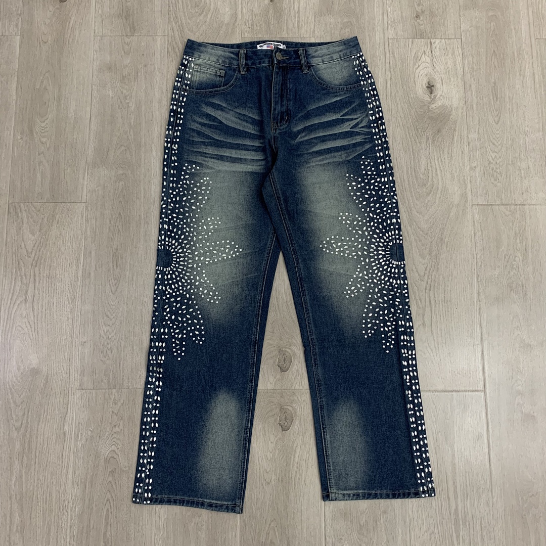 V803# P138 Vale Forever SIRENS DENIM时尚高品质烫钻牛仔