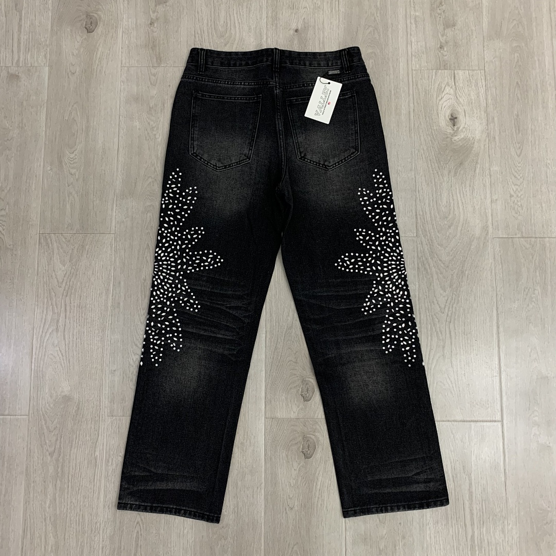 V803# P138 Vale Forever SIRENS DENIM时尚高品质烫钻牛仔