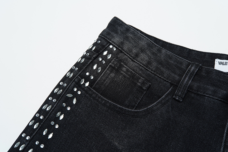 V803# P138 Vale Forever SIRENS DENIM时尚高品质烫钻牛仔