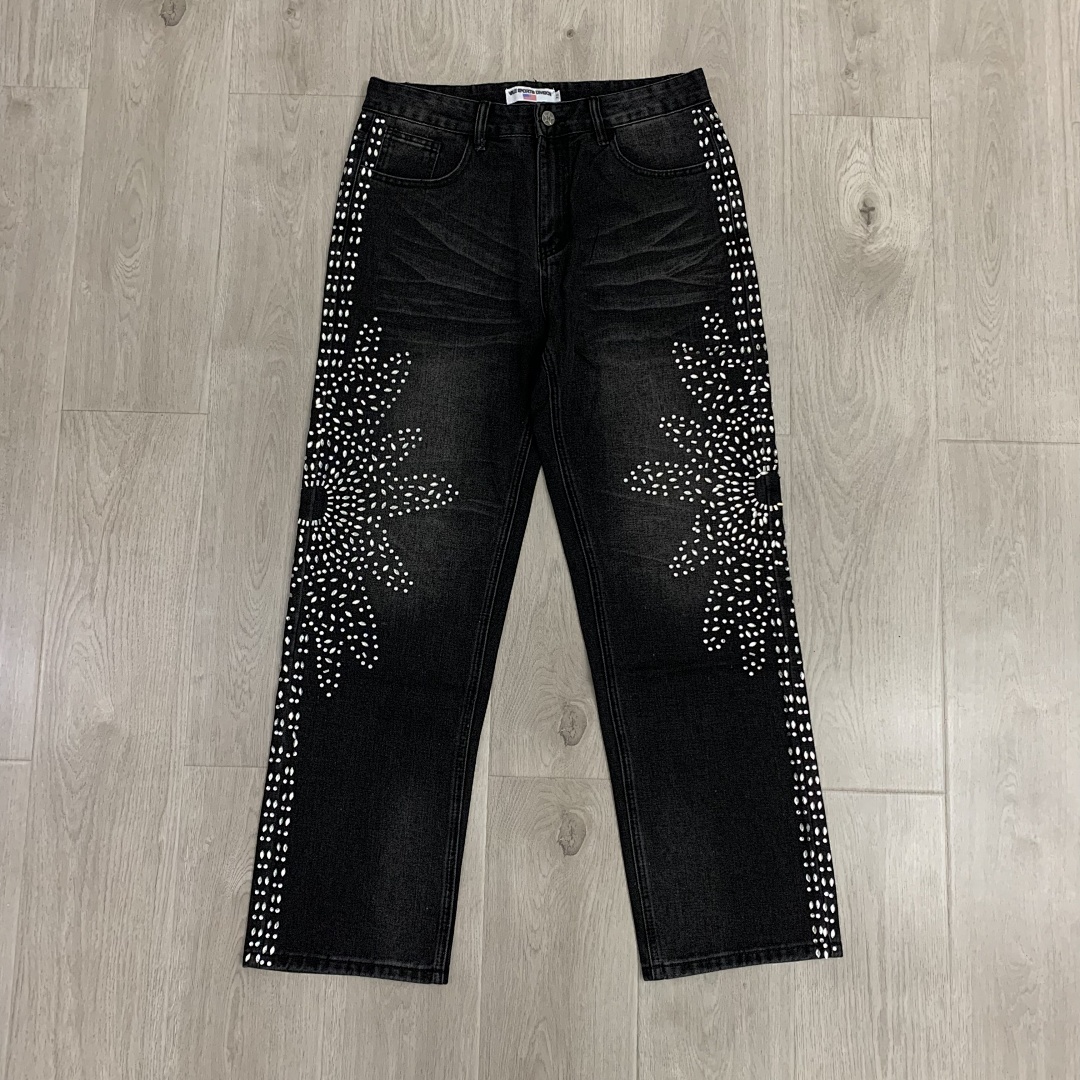 V803# P138 Vale Forever SIRENS DENIM时尚高品质烫钻牛仔