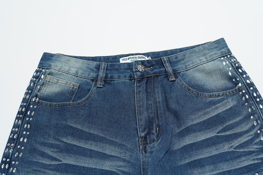 V803# P138 Vale Forever SIRENS DENIM时尚高品质烫钻牛仔