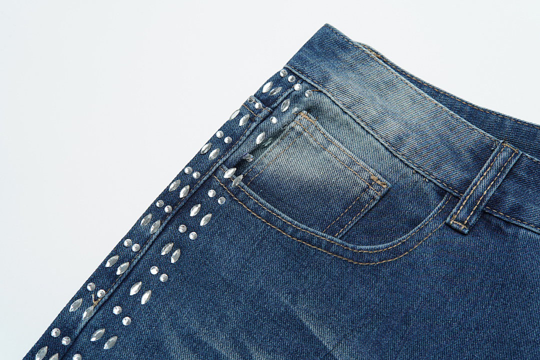 V803# P138 Vale Forever SIRENS DENIM时尚高品质烫钻牛仔