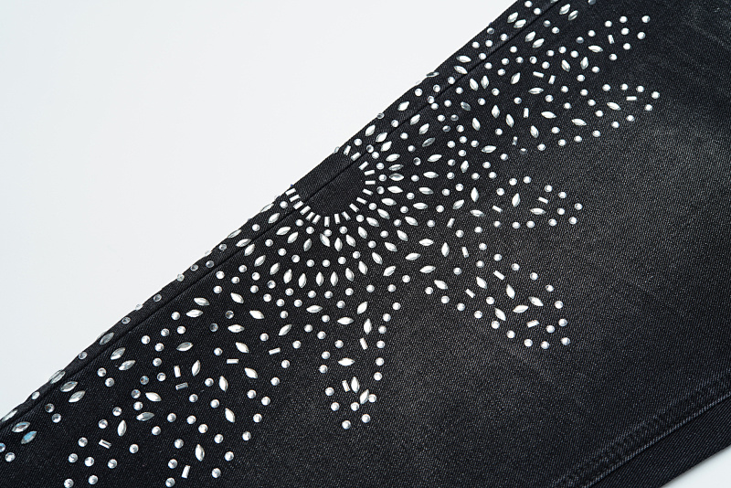 V803# P138 Vale Forever SIRENS DENIM时尚高品质烫钻牛仔