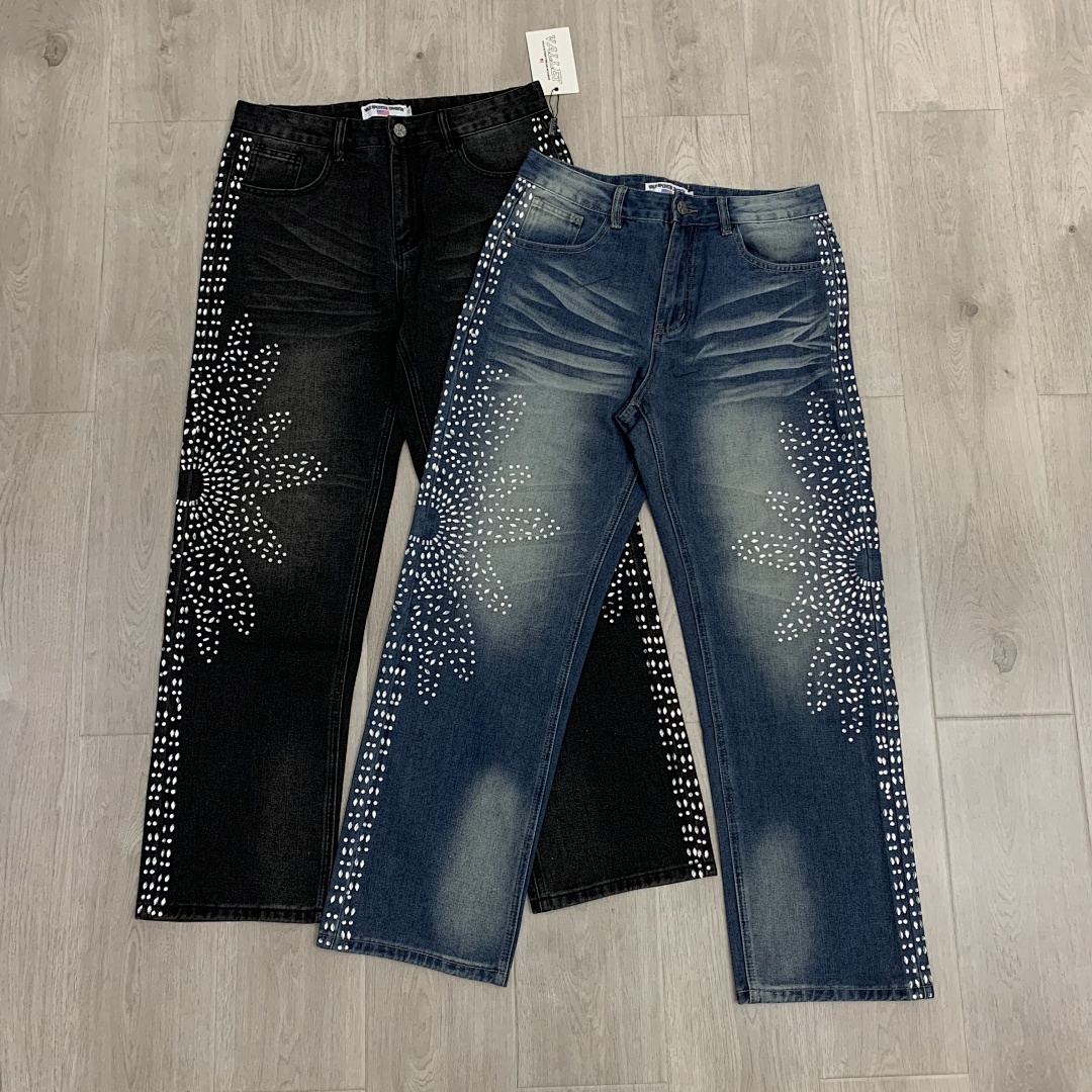 V803# P138 Vale Forever SIRENS DENIM时尚高品质烫钻牛仔