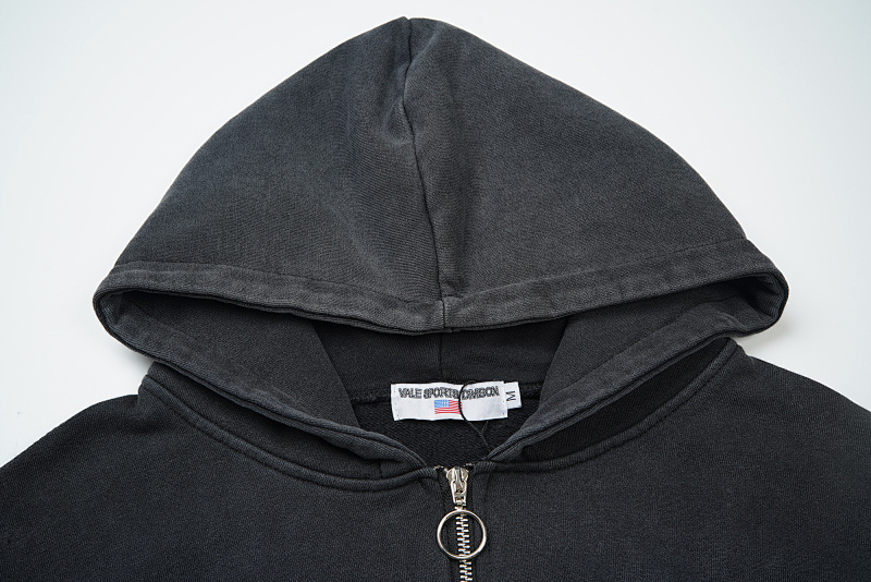 V123# P140 Vale Forever VALLEY ZIP UP HOODIE绣花时尚开衫卫衣
