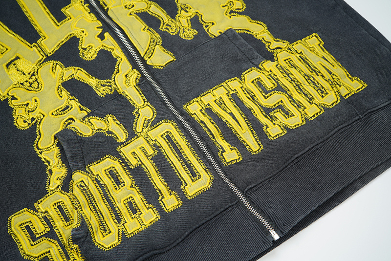 V123# P140 Vale Forever VALLEY ZIP UP HOODIE绣花时尚开衫卫衣