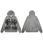 V123# P140 Vale Forever VALLEY ZIP UP HOODIE绣花时尚开衫卫衣
