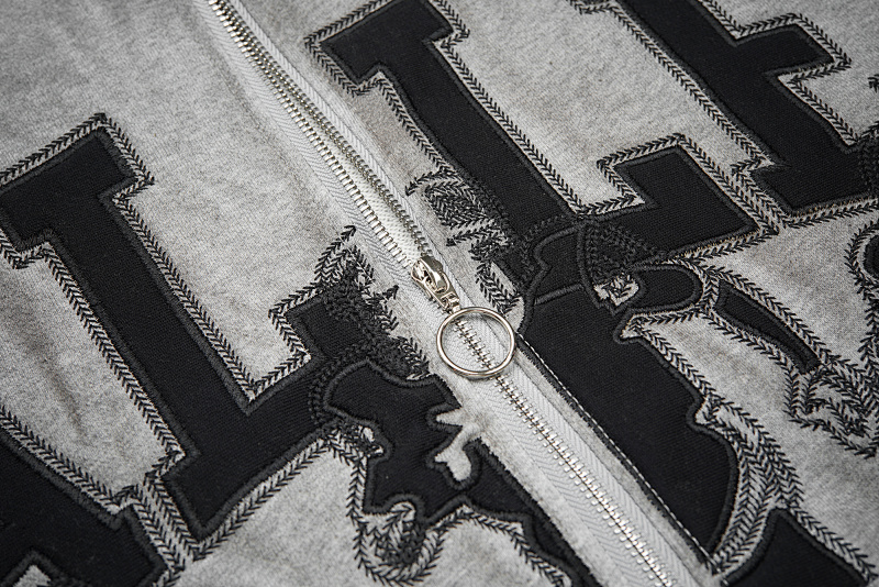 V123# P140 Vale Forever VALLEY ZIP UP HOODIE绣花时尚开衫卫衣