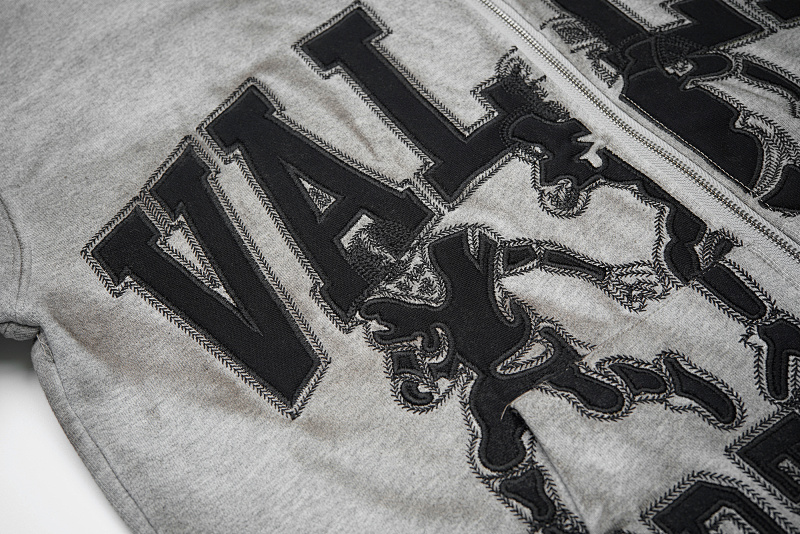 V123# P140 Vale Forever VALLEY ZIP UP HOODIE绣花时尚开衫卫衣
