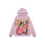 V125# P128 Vale  DREAM VALLEY Zip Up Hoodie烫钻粉色开衫卫衣