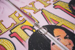 V125# P128 Vale  DREAM VALLEY Zip Up Hoodie烫钻粉色开衫卫衣