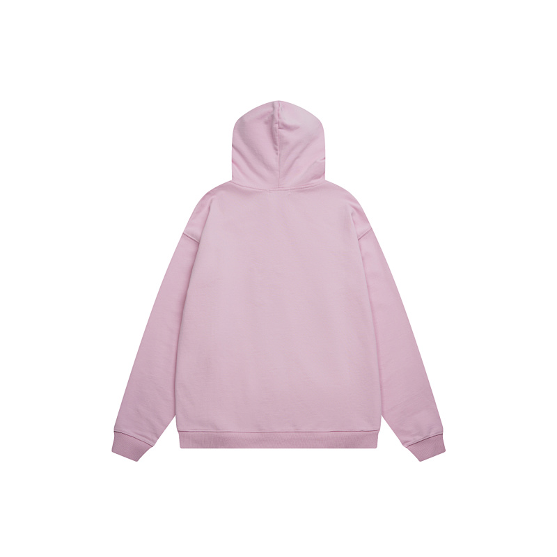 V125# P128 Vale  DREAM VALLEY Zip Up Hoodie烫钻粉色开衫卫衣