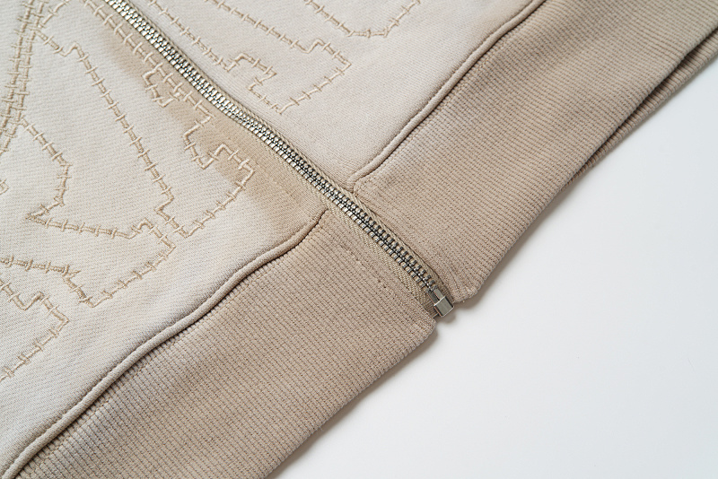 V122# P130 Vale Forever SAND GARDEN ZIP UP HOODIE绣花时尚开衫卫衣