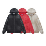 V122# P130 Vale Forever SAND GARDEN ZIP UP HOODIE绣花时尚开衫卫衣