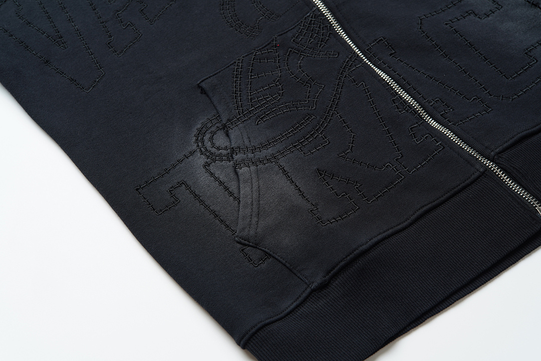 V122# P130 Vale Forever SAND GARDEN ZIP UP HOODIE绣花时尚开衫卫衣