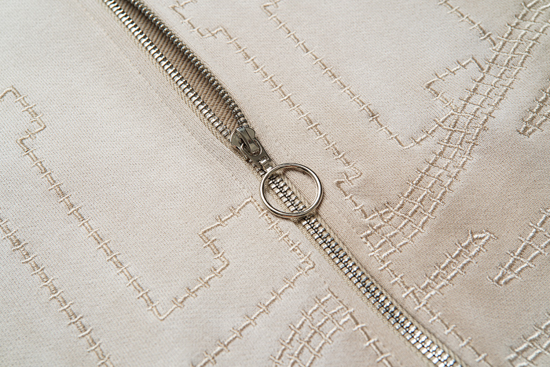 V122# P130 Vale Forever SAND GARDEN ZIP UP HOODIE绣花时尚开衫卫衣