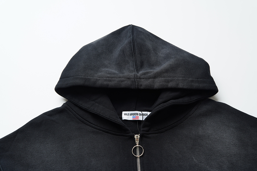 V122# P130 Vale Forever SAND GARDEN ZIP UP HOODIE绣花时尚开衫卫衣
