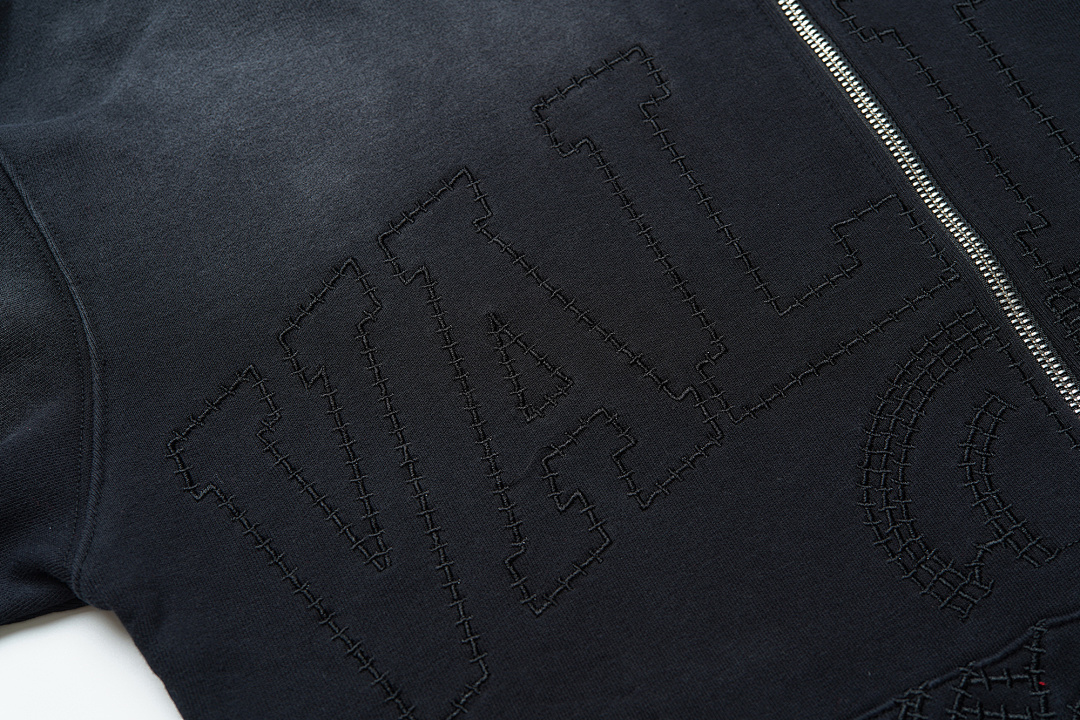 V122# P130 Vale Forever SAND GARDEN ZIP UP HOODIE绣花时尚开衫卫衣