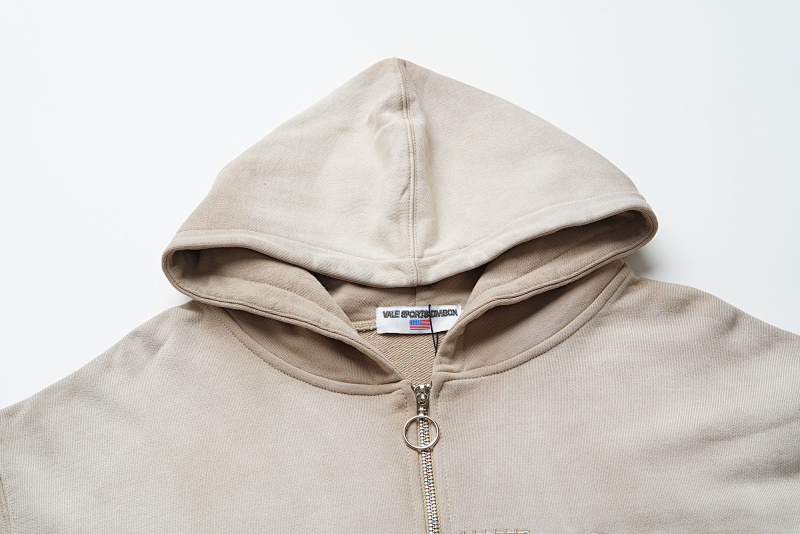 V122# P130 Vale Forever SAND GARDEN ZIP UP HOODIE绣花时尚开衫卫衣