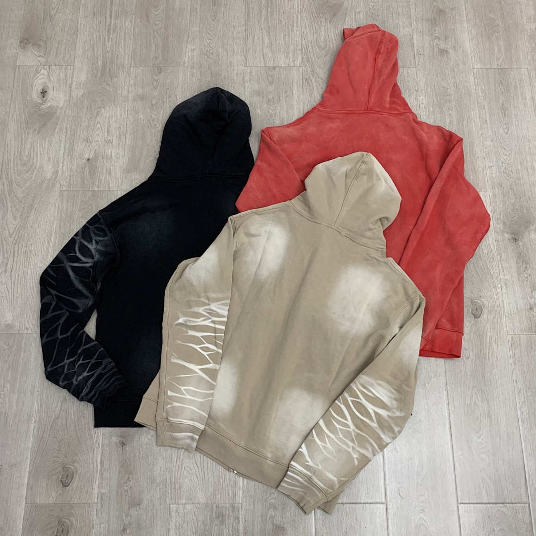 V122# P130 Vale Forever SAND GARDEN ZIP UP HOODIE绣花时尚开衫卫衣