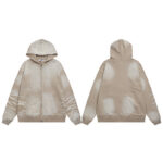 V122# P130 Vale Forever SAND GARDEN ZIP UP HOODIE绣花时尚开衫卫衣