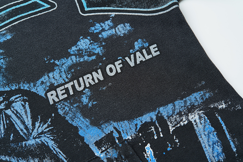 V119# P112 Vale Forever Valley Statue of Liberty Hoodie 洗水做旧高品质纯棉帽衫卫衣