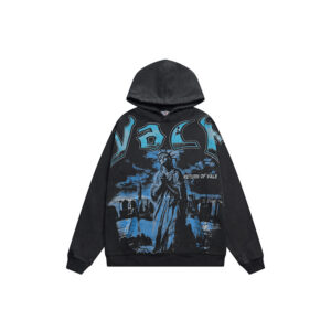 V119# P112 Vale Forever Valley Statue of Liberty Hoodie 洗水做旧高品质纯棉帽衫卫衣