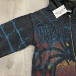 V126# P112 Vale Big Widow Zip Up Hoodie蜘蛛网印花开衫卫衣