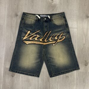 V805# P108 Vale Valley Forever SKITTLES JORTS Jean Shorts烫钻牛仔短裤