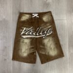 V806# P108 Vale Valley Forever SKITTLES JORTS Jean Shorts烫钻牛仔短裤